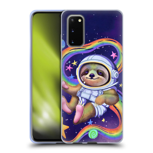 Carla Morrow Rainbow Animals Sloth Wearing A Space Suit Soft Gel Case for Samsung Galaxy S20 / S20 5G
