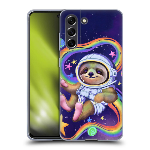 Carla Morrow Rainbow Animals Sloth Wearing A Space Suit Soft Gel Case for Samsung Galaxy S21 FE 5G