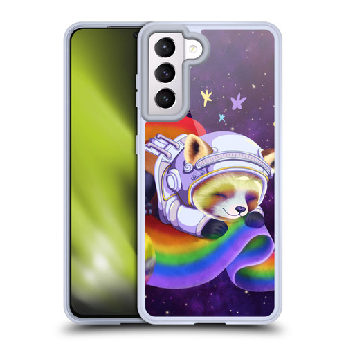 Carla Morrow Rainbow Animals Red Panda Sleeping Soft Gel Case for Samsung Galaxy S21 5G