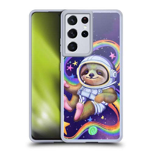 Carla Morrow Rainbow Animals Sloth Wearing A Space Suit Soft Gel Case for Samsung Galaxy S21 Ultra 5G