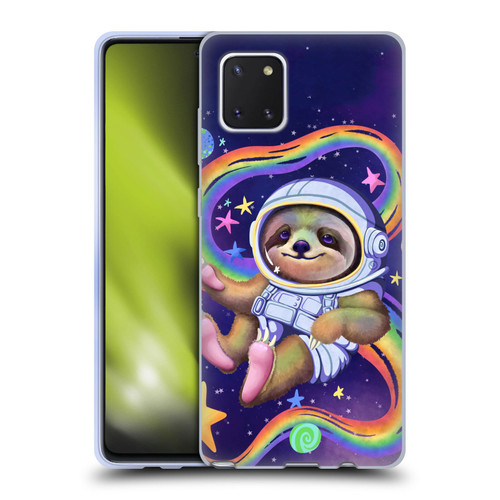 Carla Morrow Rainbow Animals Sloth Wearing A Space Suit Soft Gel Case for Samsung Galaxy Note10 Lite