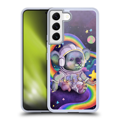 Carla Morrow Rainbow Animals Koala In Space Soft Gel Case for Samsung Galaxy S22 5G