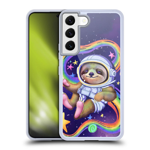 Carla Morrow Rainbow Animals Sloth Wearing A Space Suit Soft Gel Case for Samsung Galaxy S22 5G