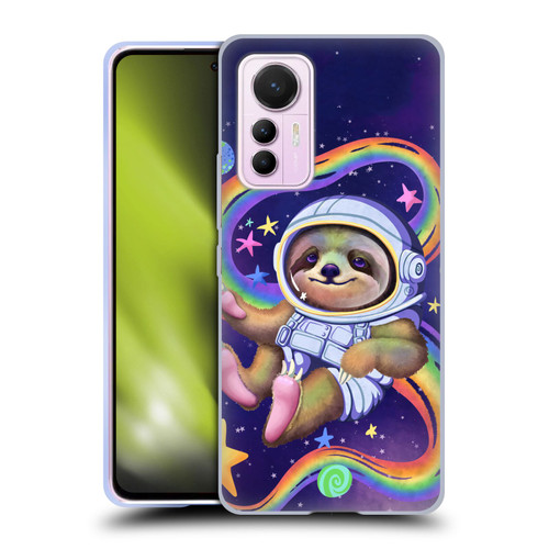 Carla Morrow Rainbow Animals Sloth Wearing A Space Suit Soft Gel Case for Xiaomi 12 Lite