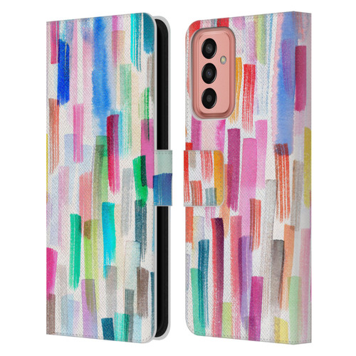 Ninola Colorful Brushstrokes Multi Leather Book Wallet Case Cover For Samsung Galaxy M13 (2022)