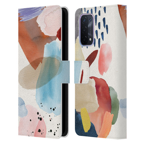 Ninola Pattern Abstract Pastel Leather Book Wallet Case Cover For OPPO A54 5G