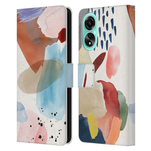 Ninola Pattern Abstract Pastel Leather Book Wallet Case Cover For OPPO A78 4G