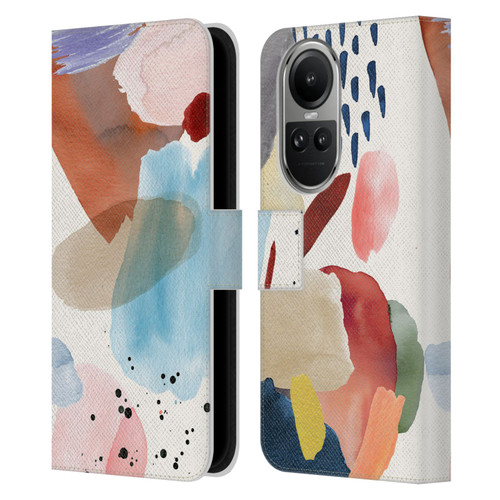 Ninola Pattern Abstract Pastel Leather Book Wallet Case Cover For OPPO Reno10 5G / Reno10 Pro 5G