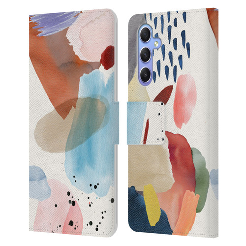 Ninola Pattern Abstract Pastel Leather Book Wallet Case Cover For Samsung Galaxy A34 5G