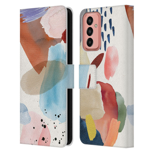 Ninola Pattern Abstract Pastel Leather Book Wallet Case Cover For Samsung Galaxy M13 (2022)