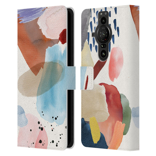 Ninola Pattern Abstract Pastel Leather Book Wallet Case Cover For Sony Xperia Pro-I