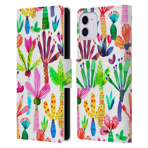 Ninola Summer Patterns Palms Garden Leather Book Wallet Case Cover For Apple iPhone 11