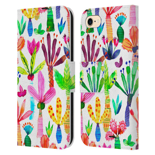 Ninola Summer Patterns Palms Garden Leather Book Wallet Case Cover For Apple iPhone 7 / 8 / SE 2020 & 2022