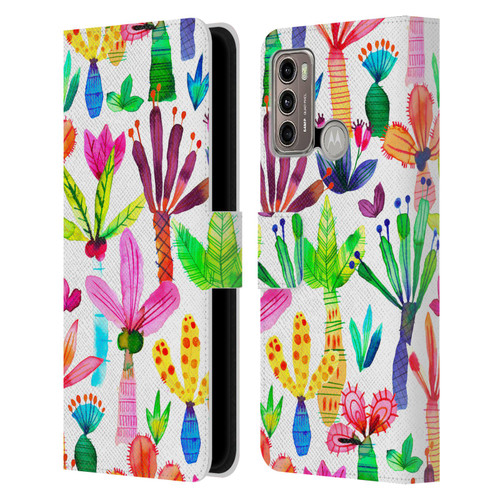Ninola Summer Patterns Palms Garden Leather Book Wallet Case Cover For Motorola Moto G60 / Moto G40 Fusion