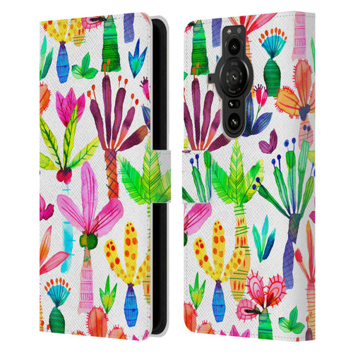 Ninola Summer Patterns Palms Garden Leather Book Wallet Case Cover For Sony Xperia Pro-I