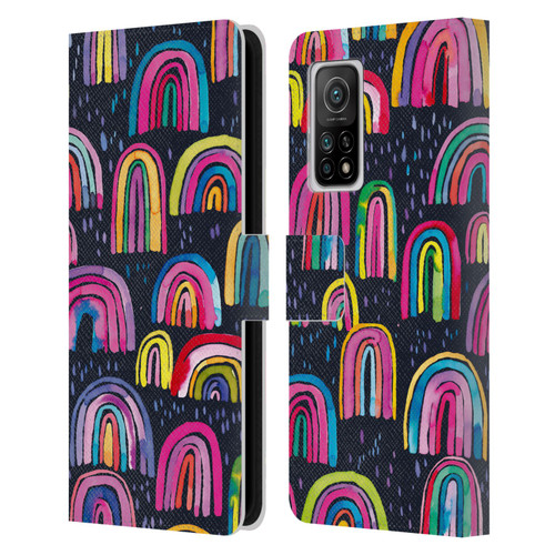 Ninola Summer Patterns Rainbows Navy Leather Book Wallet Case Cover For Xiaomi Mi 10T 5G