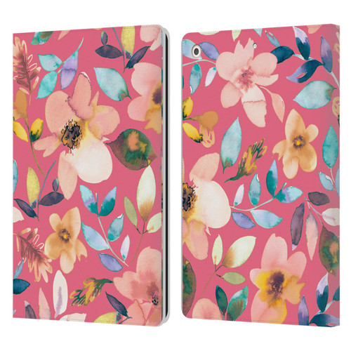 Ninola Spring Floral Tropical Flowers Leather Book Wallet Case Cover For Apple iPad 10.2 2019/2020/2021