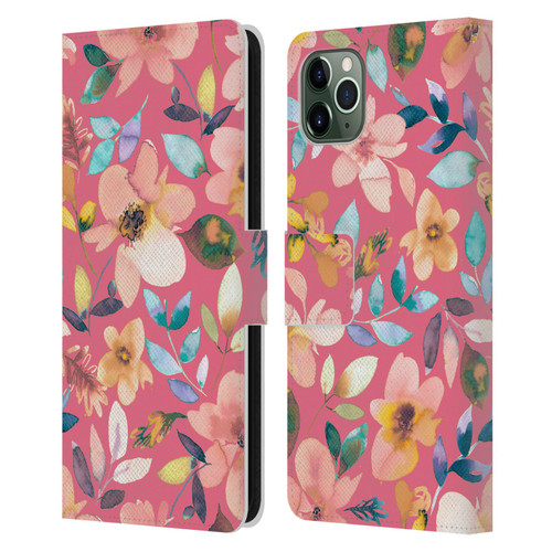 Ninola Spring Floral Tropical Flowers Leather Book Wallet Case Cover For Apple iPhone 11 Pro Max