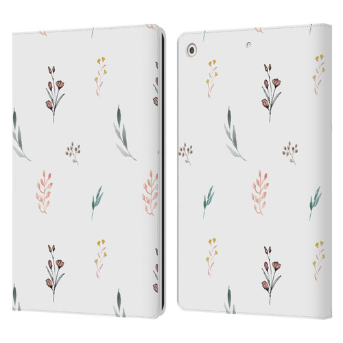 Anis Illustration Flower Pattern 2 Botanicals Leather Book Wallet Case Cover For Apple iPad 10.2 2019/2020/2021