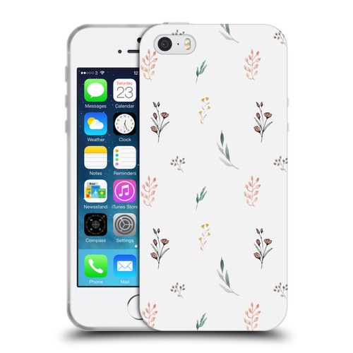Anis Illustration Flower Pattern 2 Botanicals Soft Gel Case for Apple iPhone 5 / 5s / iPhone SE 2016