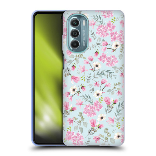 Anis Illustration Flower Pattern 2 Pink Soft Gel Case for Motorola Moto G Stylus 5G (2022)