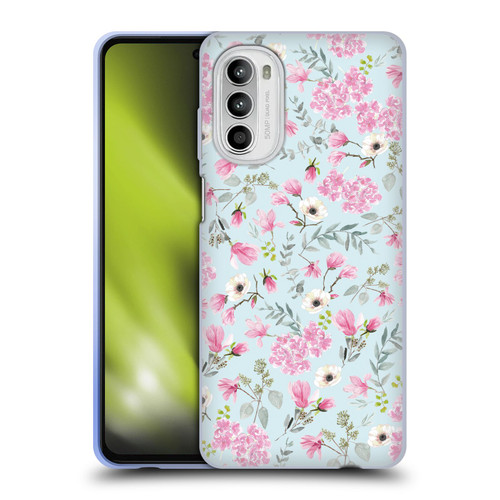 Anis Illustration Flower Pattern 2 Pink Soft Gel Case for Motorola Moto G52