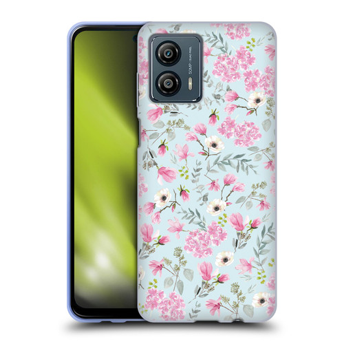 Anis Illustration Flower Pattern 2 Pink Soft Gel Case for Motorola Moto G53 5G