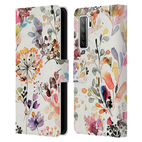 Ninola Wild Grasses Multicolor Leather Book Wallet Case Cover For Huawei Nova 7 SE/P40 Lite 5G