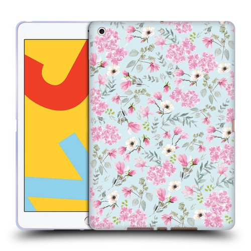 Anis Illustration Flower Pattern 2 Pink Soft Gel Case for Apple iPad 10.2 2019/2020/2021