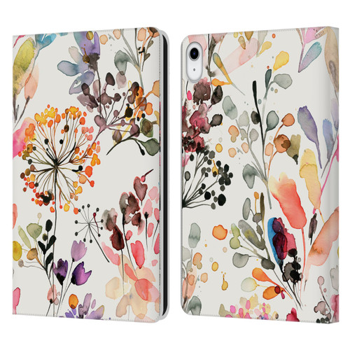 Ninola Wild Grasses Multicolor Leather Book Wallet Case Cover For Apple iPad 10.9 (2022)