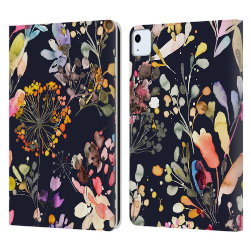 Ninola Wild Grasses Black Leather Book Wallet Case Cover For Apple iPad Air 11 2020/2022/2024