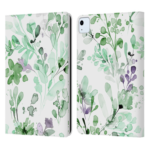 Ninola Wild Grasses Eucalyptus Plants Leather Book Wallet Case Cover For Apple iPad Air 11 2020/2022/2024