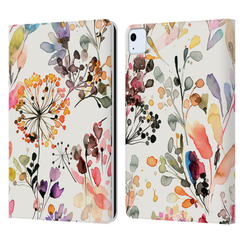 Ninola Wild Grasses Multicolor Leather Book Wallet Case Cover For Apple iPad Air 2020 / 2022