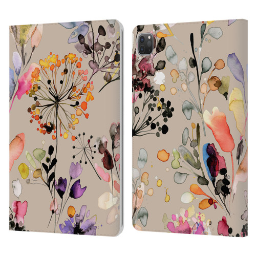 Ninola Wild Grasses Beige Leather Book Wallet Case Cover For Apple iPad Pro 11 2020 / 2021 / 2022