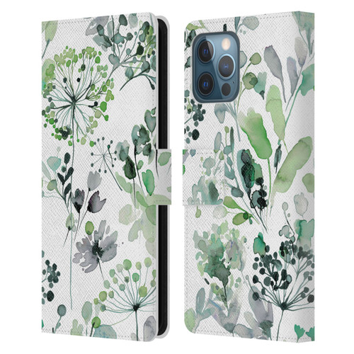 Ninola Wild Grasses Eucalyptus Leather Book Wallet Case Cover For Apple iPhone 12 Pro Max