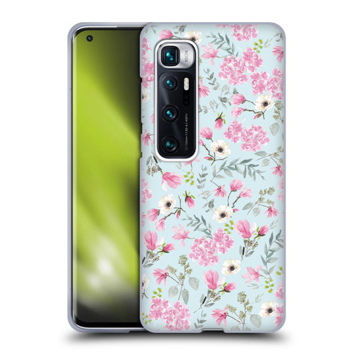 Anis Illustration Flower Pattern 2 Pink Soft Gel Case for Xiaomi Mi 10 Ultra 5G