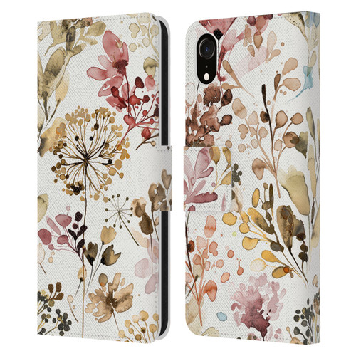 Ninola Wild Grasses Rustic Leather Book Wallet Case Cover For Apple iPhone XR