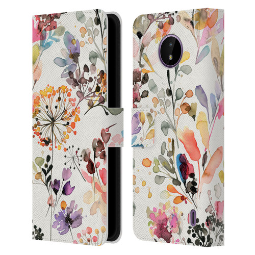 Ninola Wild Grasses Multicolor Leather Book Wallet Case Cover For Nokia C10 / C20