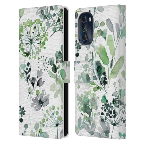 Ninola Wild Grasses Eucalyptus Leather Book Wallet Case Cover For Motorola Moto G (2022)