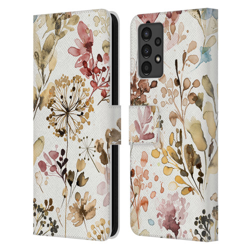 Ninola Wild Grasses Rustic Leather Book Wallet Case Cover For Samsung Galaxy A13 (2022)