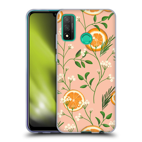 Anis Illustration Graphics Elderflower Orange Pastel Soft Gel Case for Huawei P Smart (2020)