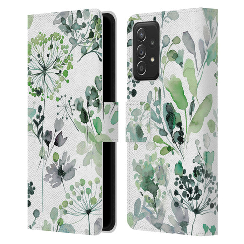 Ninola Wild Grasses Eucalyptus Leather Book Wallet Case Cover For Samsung Galaxy A52 / A52s / 5G (2021)