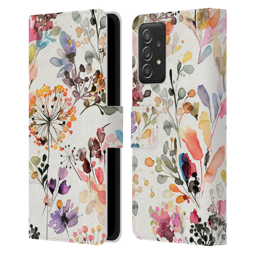 Ninola Wild Grasses Multicolor Leather Book Wallet Case Cover For Samsung Galaxy A52 / A52s / 5G (2021)