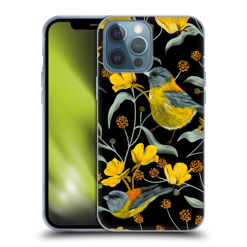 Anis Illustration Graphics Yellow Birds Soft Gel Case for Apple iPhone 13 Pro Max