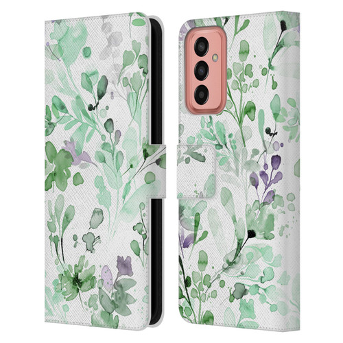 Ninola Wild Grasses Eucalyptus Plants Leather Book Wallet Case Cover For Samsung Galaxy M13 (2022)