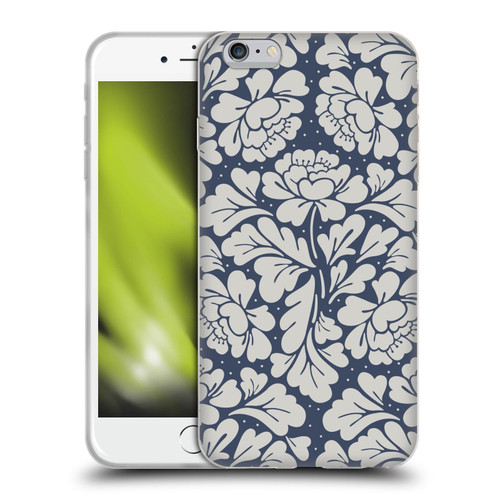 Anis Illustration Graphics Baroque Blue Soft Gel Case for Apple iPhone 6 Plus / iPhone 6s Plus