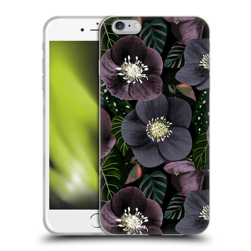 Anis Illustration Graphics Dark Flowers Soft Gel Case for Apple iPhone 6 Plus / iPhone 6s Plus