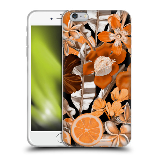 Anis Illustration Graphics Flower & Fruit Orange Soft Gel Case for Apple iPhone 6 Plus / iPhone 6s Plus