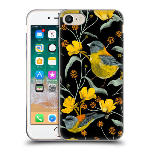 Anis Illustration Graphics Yellow Birds Soft Gel Case for Apple iPhone 7 / 8 / SE 2020 & 2022