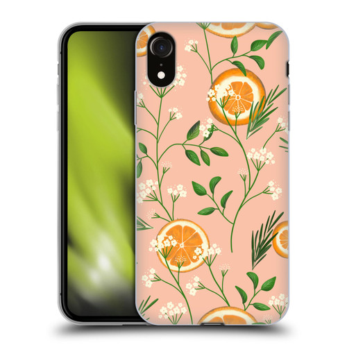 Anis Illustration Graphics Elderflower Orange Pastel Soft Gel Case for Apple iPhone XR